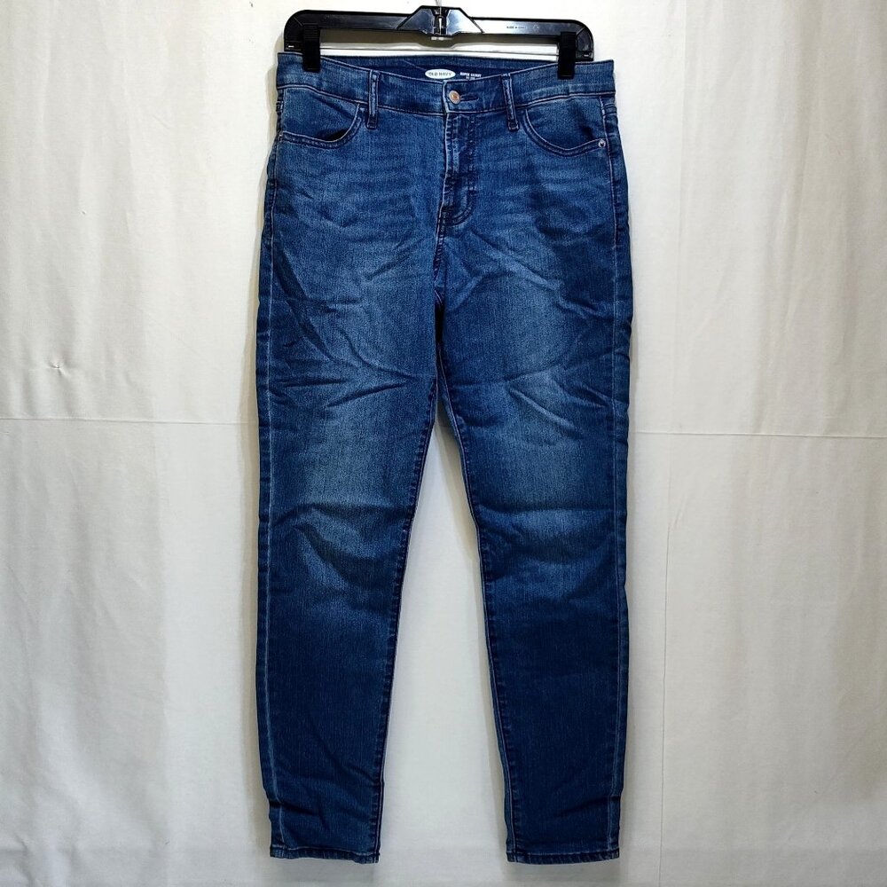 Old Navy Super Skinny Mid-Rise WOW MR SUPER S Med Wash Jeans Women's 3 Waist 32"